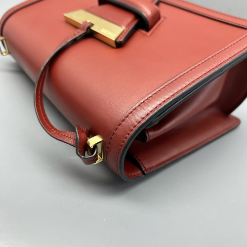Loewe Medium Barcelona Shoulder Calfskin Brick Red