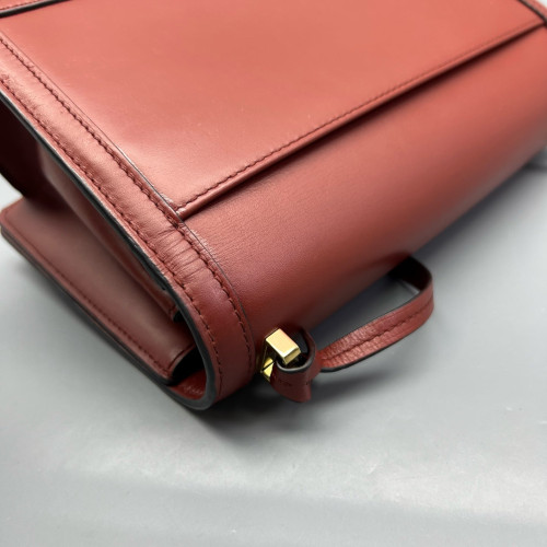 Loewe Medium Barcelona Shoulder Calfskin Brick Red