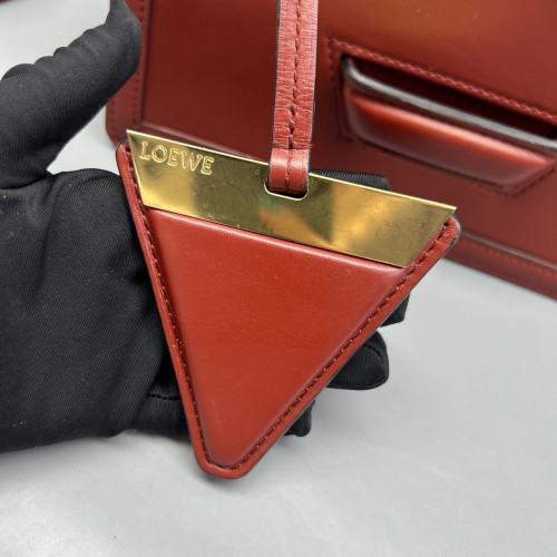 Loewe Medium Barcelona Shoulder Calfskin Brick Red