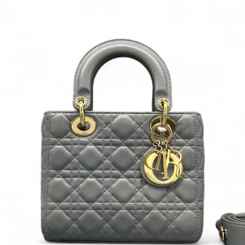 Dior Small Lady Dior Lambskin Grey Dior Small Lady Dior Lambskin Grey