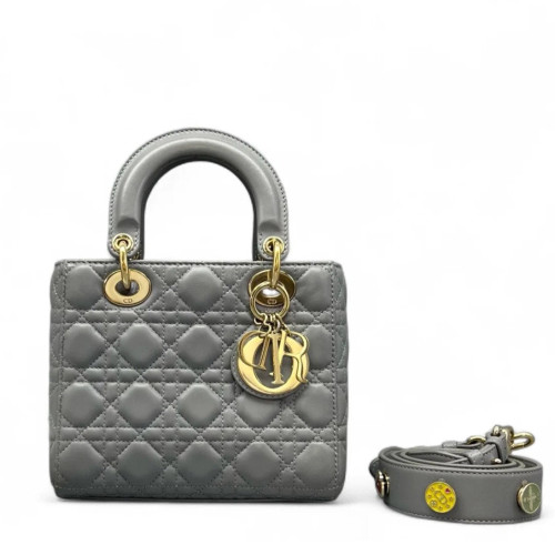 Dior Small Lady Dior Lambskin Grey Dior Small Lady Dior Lambskin Grey