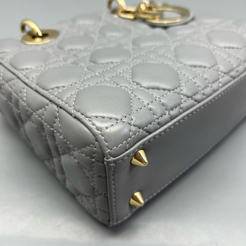 Dior Small Lady Dior Lambskin Grey Dior Small Lady Dior Lambskin Grey