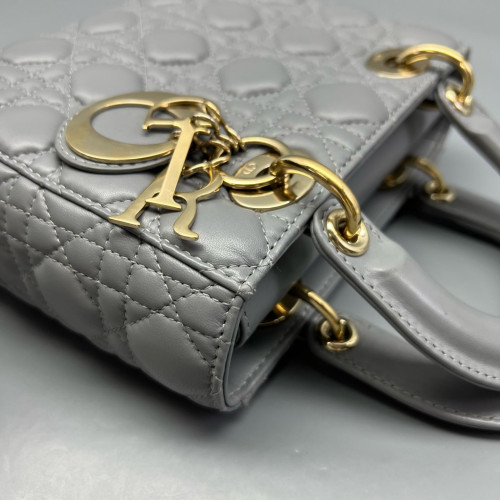 Dior Small Lady Dior Lambskin Grey Dior Small Lady Dior Lambskin Grey