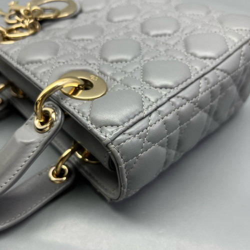 Dior Small Lady Dior Lambskin Grey Dior Small Lady Dior Lambskin Grey