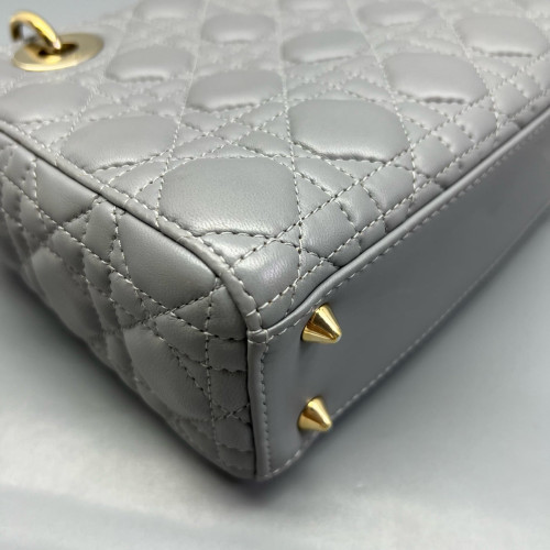 Dior Small Lady Dior Lambskin Grey Dior Small Lady Dior Lambskin Grey