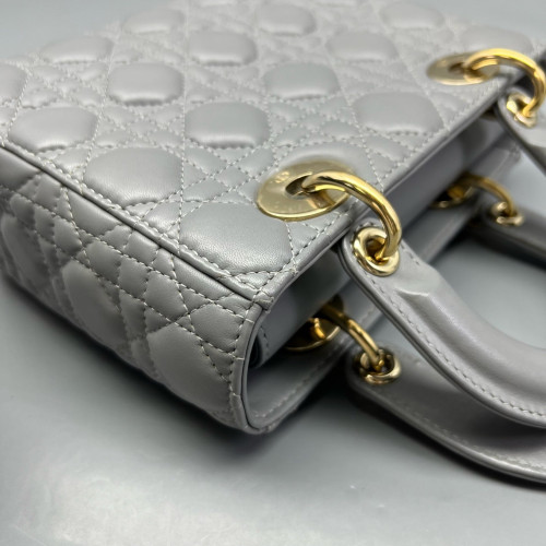 Dior Small Lady Dior Lambskin Grey Dior Small Lady Dior Lambskin Grey