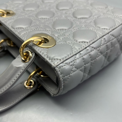 Dior Small Lady Dior Lambskin Grey Dior Small Lady Dior Lambskin Grey