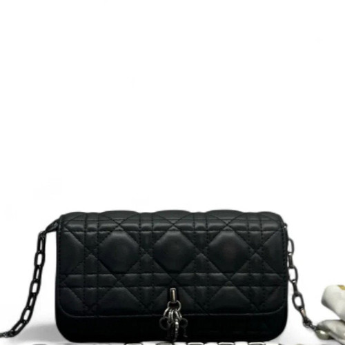 Dior Lady Dior Rendezvous Wallet On Chain Lambskin Black