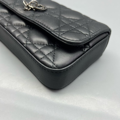 Dior Lady Dior Rendezvous Wallet On Chain Lambskin Black