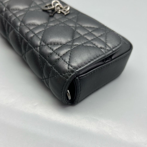 Dior Lady Dior Rendezvous Wallet On Chain Lambskin Black