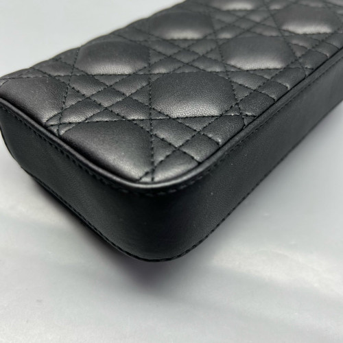 Dior Lady Dior Rendezvous Wallet On Chain Lambskin Black