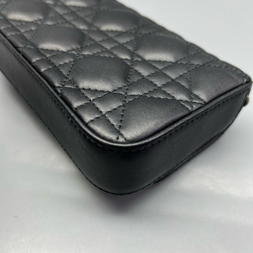Dior Lady Dior Rendezvous Wallet On Chain Lambskin Black