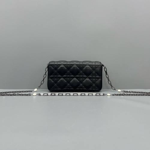 Dior Lady Dior Rendezvous Wallet On Chain Lambskin Black
