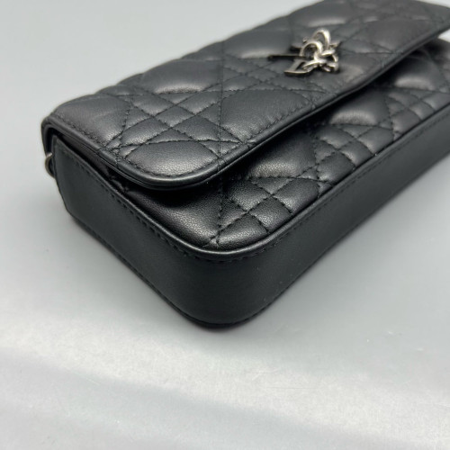 Dior Lady Dior Rendezvous Wallet On Chain Lambskin Black