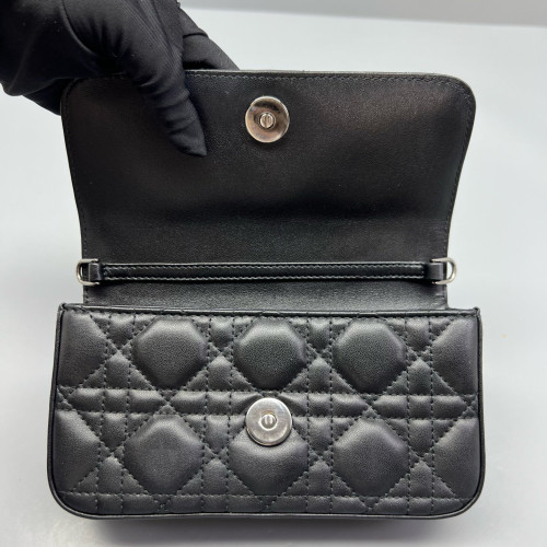 Dior Lady Dior Rendezvous Wallet On Chain Lambskin Black
