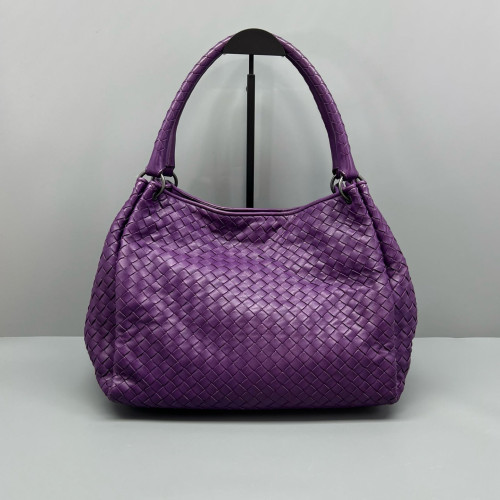 Bottega Veneta Medium Campana Hobo Calfskin Intrecciato Purple