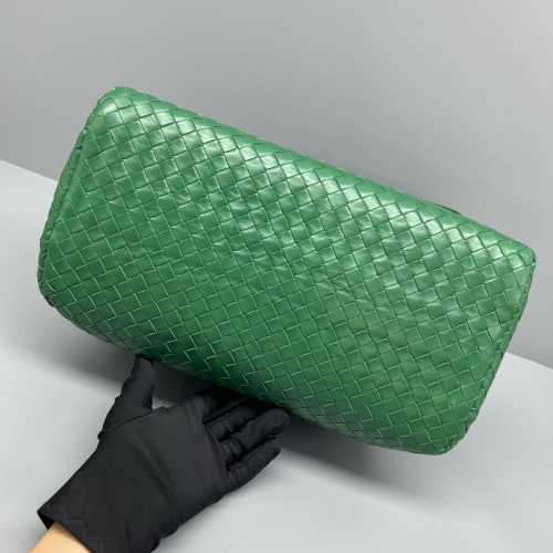 Bottega Veneta Small Roma Tote Bag Calfskin Intrecciato Green