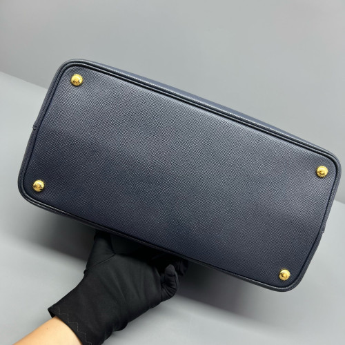 Prada Large Double Bag Saffiano Calfskin Dark Blue