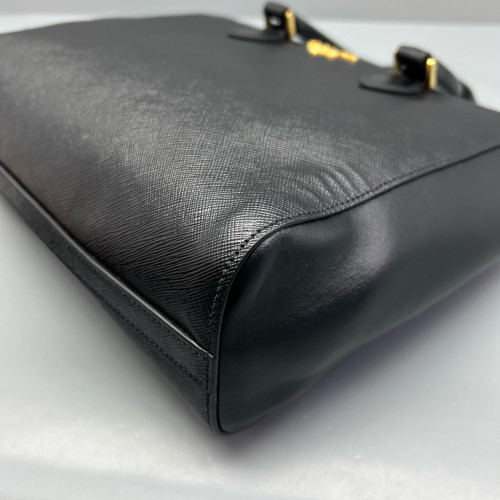 Prada Handbag Saffiano Calfskin Black