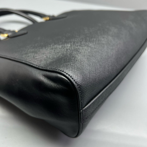 Prada Handbag Saffiano Calfskin Black