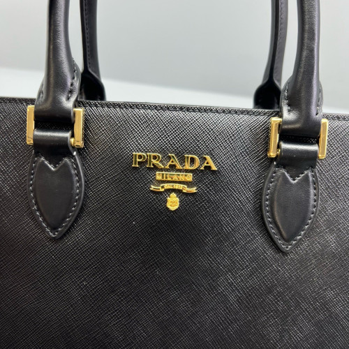Prada Handbag Saffiano Calfskin Black