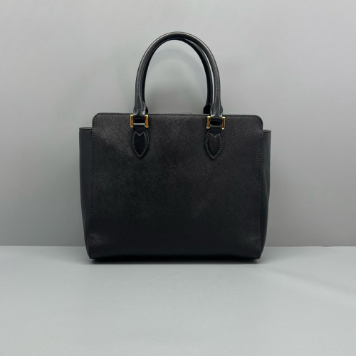 Prada Handbag Saffiano Calfskin Black