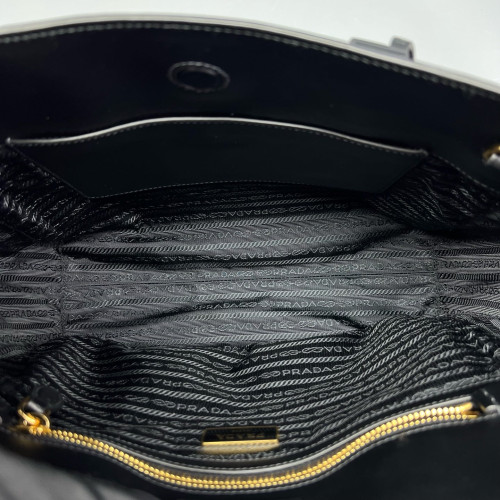 Prada Handbag Saffiano Calfskin Black