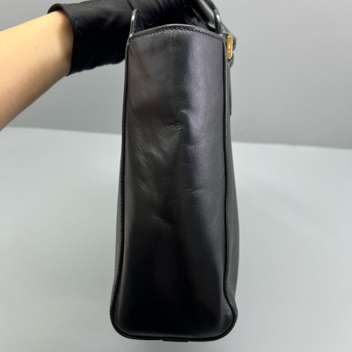 Prada Handbag Saffiano Calfskin Black