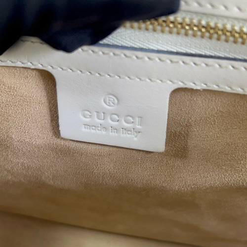 Gucci Small Sylvie Shoulder Bag Calfskin White