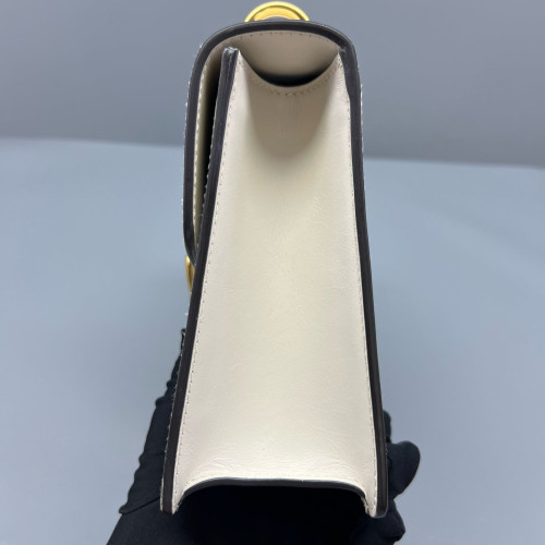 Gucci Small Sylvie Shoulder Bag Calfskin White
