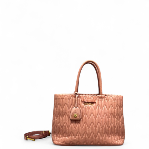 Miu Miu Two-Way Bag Crumpled Calfskin Pink