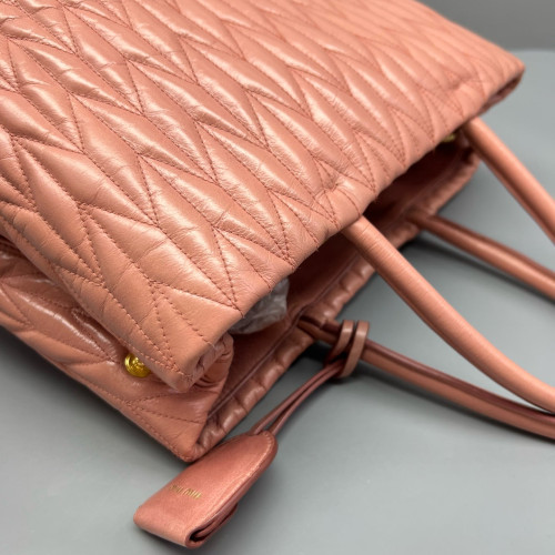 Miu Miu Two-Way Bag Crumpled Calfskin Pink