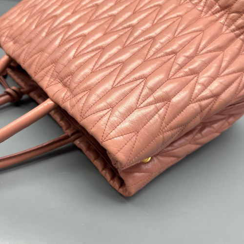 Miu Miu Two-Way Bag Crumpled Calfskin Pink