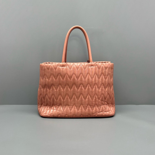 Miu Miu Two-Way Bag Crumpled Calfskin Pink