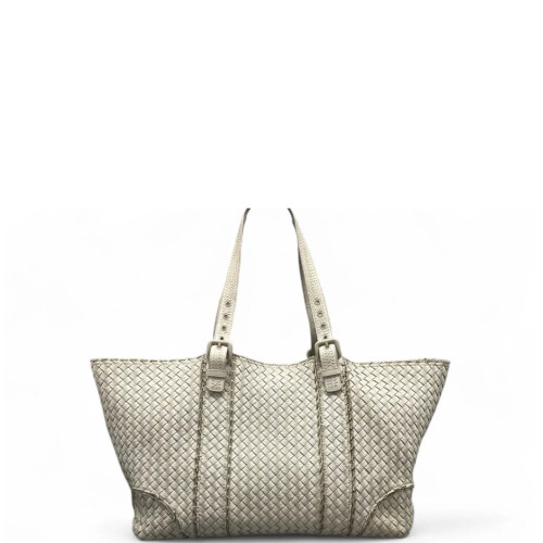 Bottega Veneta Tote Bag Calfskin Intrecciato Beige