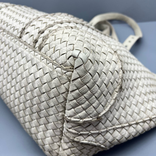 Bottega Veneta Tote Bag Calfskin Intrecciato Beige