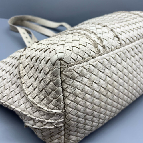 Bottega Veneta Tote Bag Calfskin Intrecciato Beige