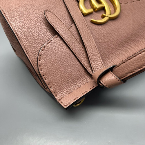 Gucci Marmont Two-Way Bag Grained Calfskin Pink