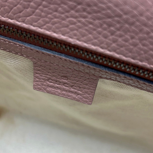 Gucci Marmont Two-Way Bag Grained Calfskin Pink