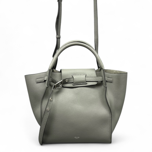 Celine Small Big Bag Grained Calfskin Light Grey