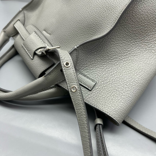 Celine Small Big Bag Grained Calfskin Light Grey