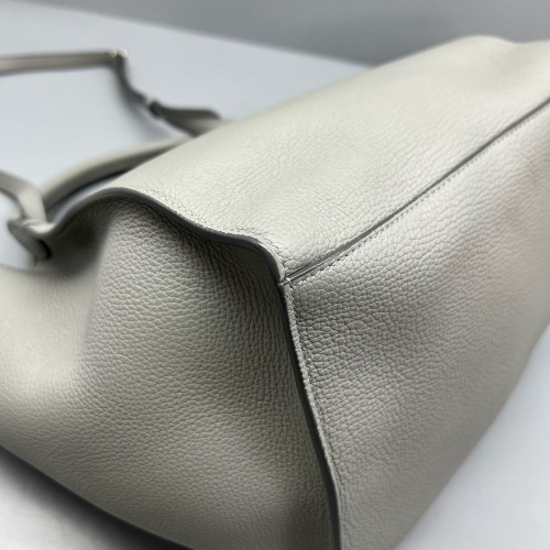 Celine Small Big Bag Grained Calfskin Light Grey