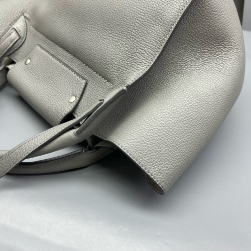 Celine Small Big Bag Grained Calfskin Light Grey