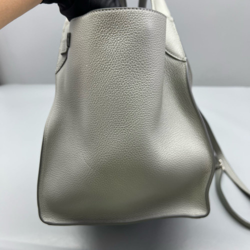 Celine Small Big Bag Grained Calfskin Light Grey