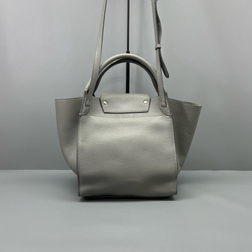 Celine Small Big Bag Grained Calfskin Light Grey