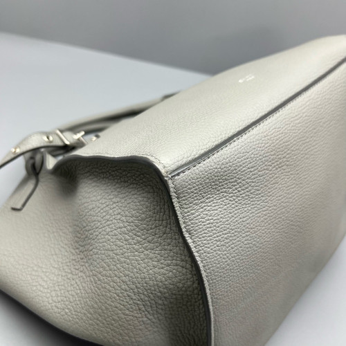 Celine Small Big Bag Grained Calfskin Light Grey