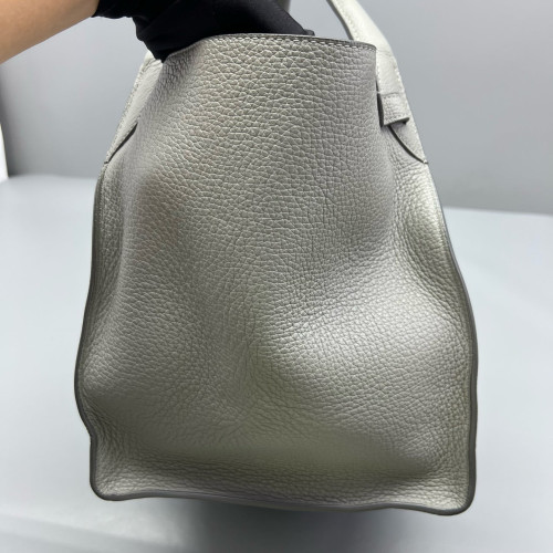 Celine Small Big Bag Grained Calfskin Light Grey
