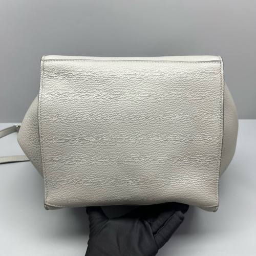 Celine Small Big Bag Grained Calfskin Light Grey
