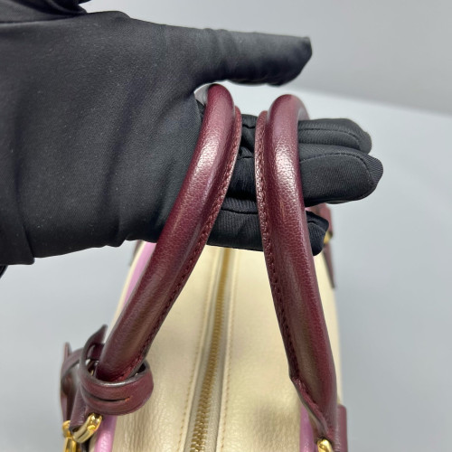 Loewe Amazona 29 Grained Calfskin Beige Pale Orchid Burgundy