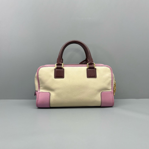 Loewe Amazona 29 Grained Calfskin Beige Pale Orchid Burgundy